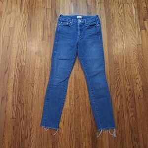 Mother Jeans The Ankle Frey Size 24 Chain Of Destiny Blue